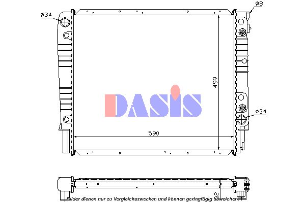 AKS DASIS radiatorius, variklio aušinimas 220850N